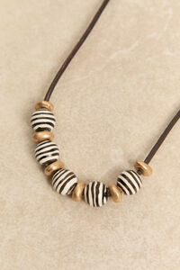 Brynn Striped Bead Necklace Detail 3 - Altar'd State