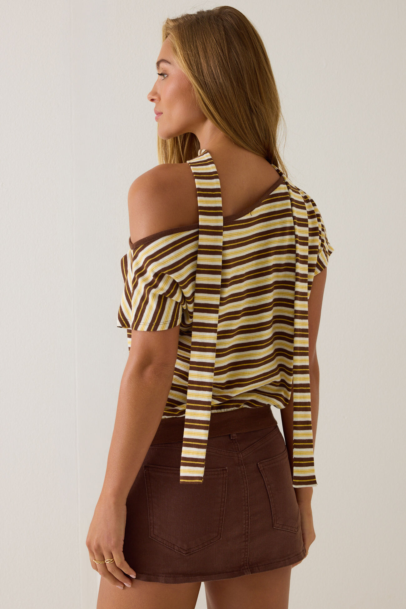 Ryann Striped Scarf Top