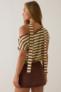 Ryann Striped Scarf Top Detail 7 - Altar'd State