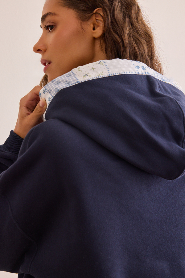 Recovery Floral Patchwork Hoodie Detail 5 - Altar'd State