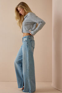 Elara Pointelle Button Up Cardigan Detail 5 - Altar'd State