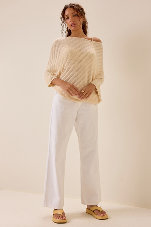 Jensen Textured Sweater Poncho - Altar'd State