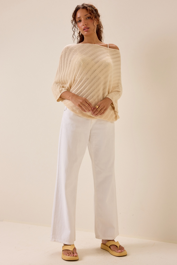 Jensen Textured Sweater Poncho Detail 2 - Altar'd State