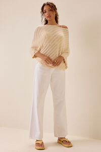 Jensen Textured Sweater Poncho Detail 2 - Altar'd State