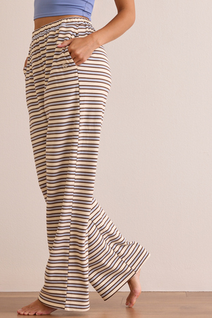 Weekend Stripe Wide Leg Pant - Altar'd State - 