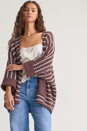 Georgie Chenille Slouch Cardigan - Altar'd State - 