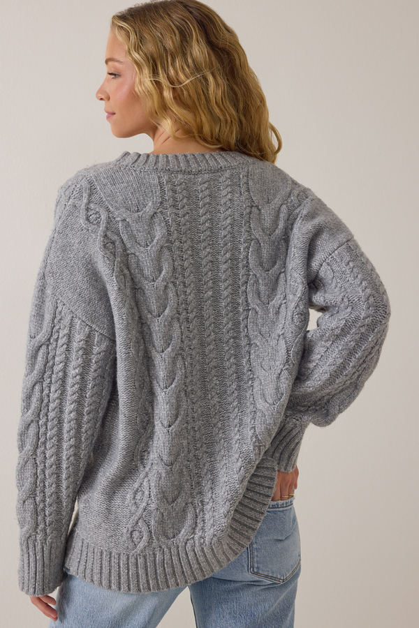 Jayne Cable Knit Cardigan Detail 5 - Altar'd State