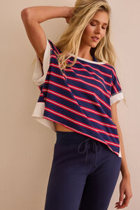 Sprint Stripe Tee Detail 4 - Altar'd State