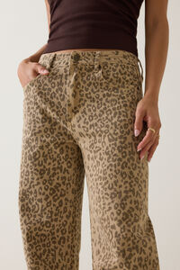 Zariah Cheetah High Waist Barrel Pants Detail 2 - Altar'd State