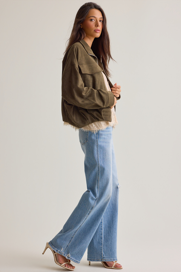 Millie Suede Jacket Detail 5 - Altar'd State