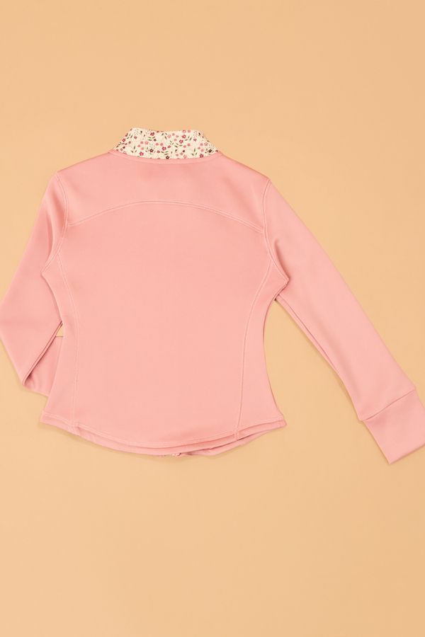 Abby Floral Trim Full Zip Jacket Detail 5 - Altar'd State