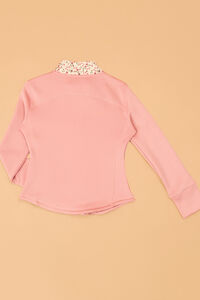 Abby Floral Trim Full Zip Jacket Detail 5 - Altar'd State