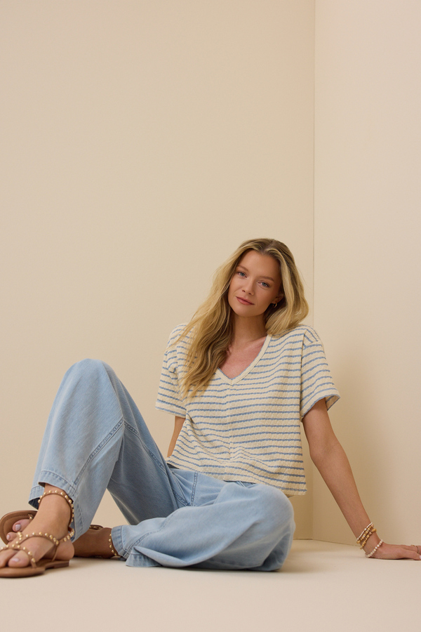 Scarlett V-Neck Striped Top Detail 4 - Altar'd State