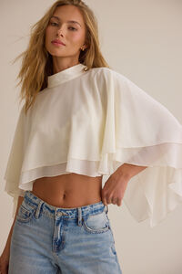 Alina Tie Neck Cape Detail 4 - Altar'd State
