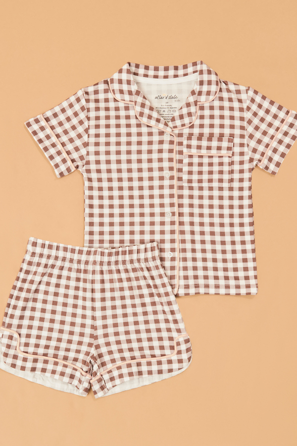 Eloise Gingham Toddler PJ Set Detail 2 - Altar'd State