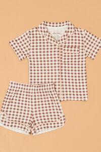 Eloise Gingham Toddler PJ Set Detail 2 - Altar'd State