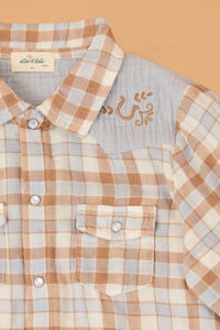 Western Plaid Button Up Shirt Detail 2 - Altar'd State