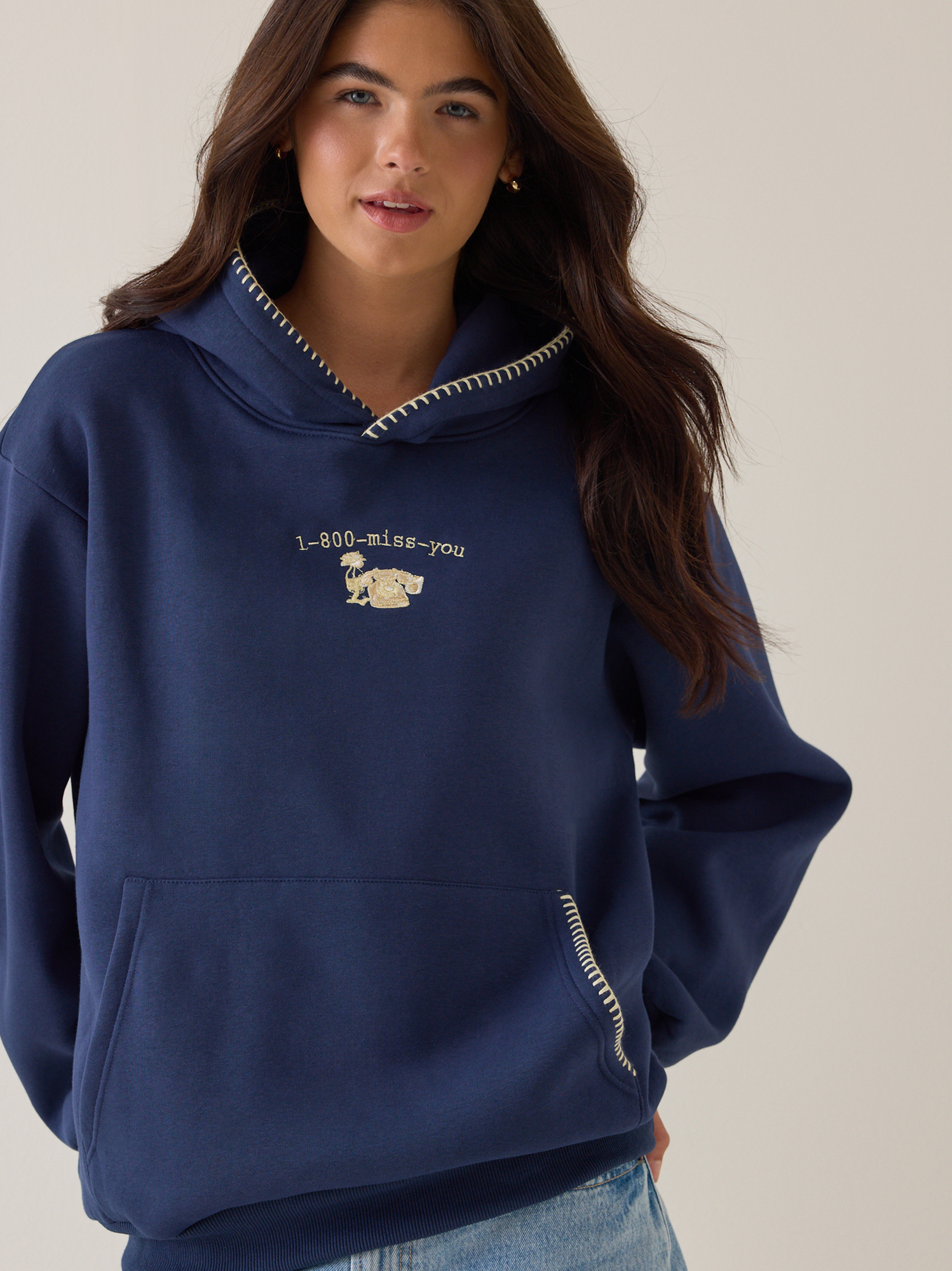 Call Me When You See This Hoodie in Navy Blue I Altar'd State