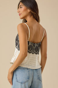 Kenna Satin Lace Tank Detail 4 - Altar'd State