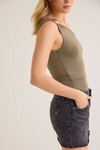 Kimiko Asymmetrical Neck Hardware Top Detail 3 - Altar'd State