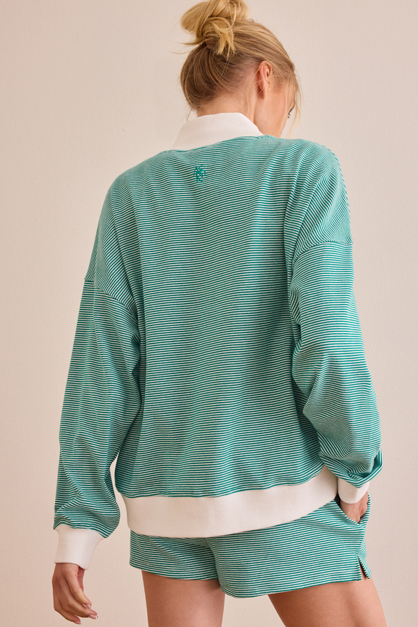 Step Out Striped Mock Neck Detail 4 - Altar'd State