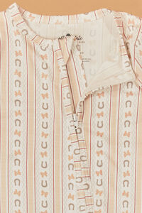Horseshoe Bow Stripe Romper Detail 3 - Altar'd State