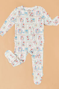 Finley Floral Patchwork Footie Detail 2 - Altar'd State