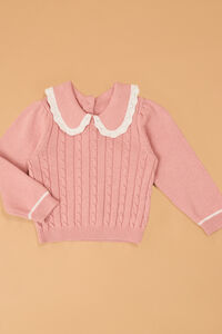 Audrey Peter Pan Cable Knit Sweater Detail 2 - Altar'd State