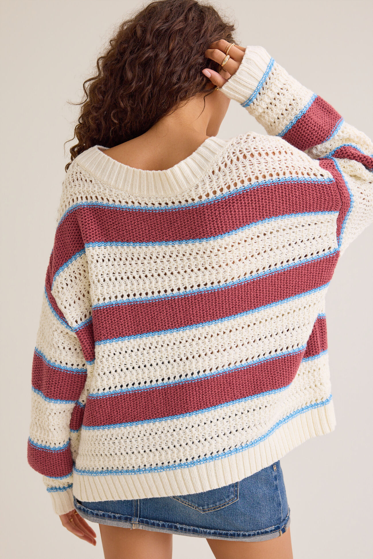 Marsha Striped Knit Sweater