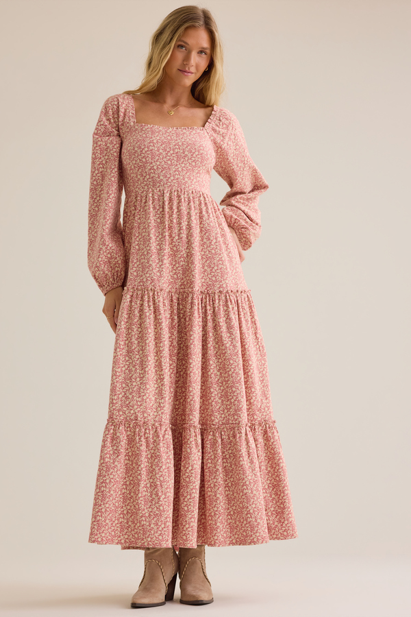 Livy Floral Mama Dress Detail 2 - Altar'd State