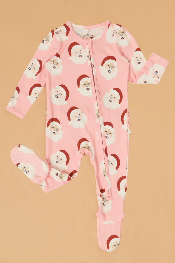Santa Baby Ruffle Footie Detail 2 - Altar'd State