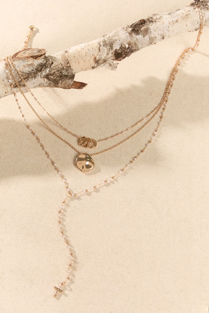 Maeve 3-Layer Charm Necklace - Altar'd State - 