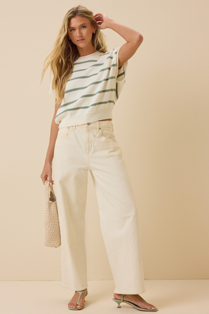 Kira Striped Knit Top - Altar'd State - 