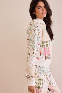 Christmas Quilted Patchwork Hoodie Detail 4 - Altar'd State
