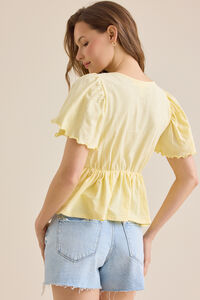 Nia Crochet Babydoll Tee Detail 4 - Altar'd State