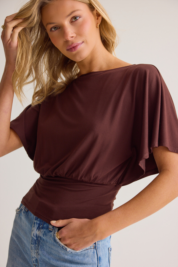 Mina Boatneck Fitted Top - Altar'd State