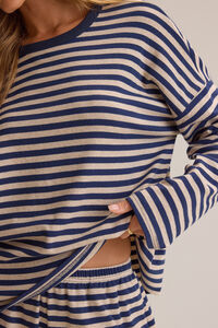 Reese Stripe Lounge Top Detail 3 - Altar'd State