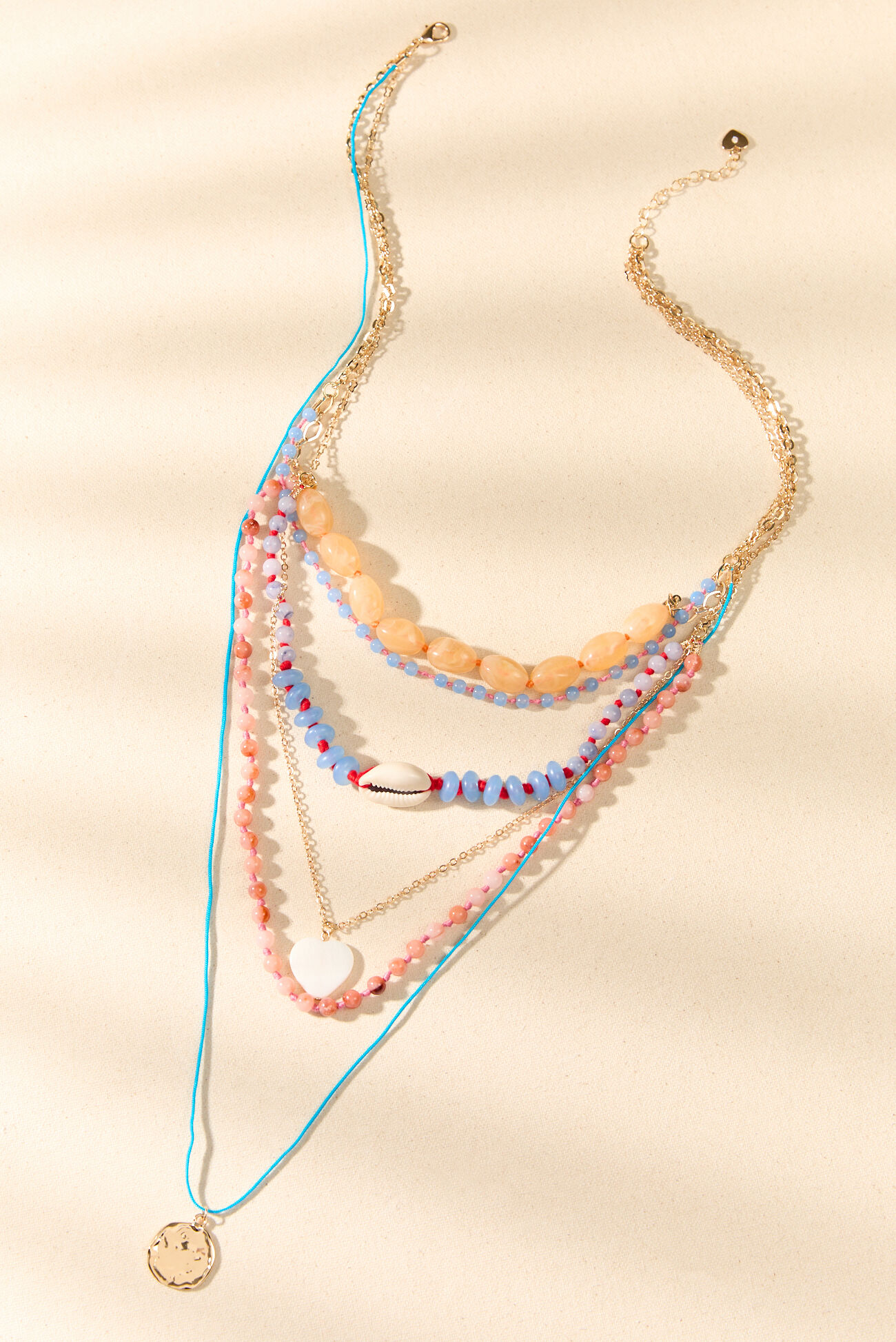 Color Strand Layered Necklace