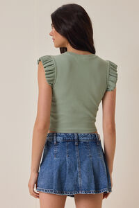 Alina Flutter Sleeve Top Detail 4 - Altar'd State