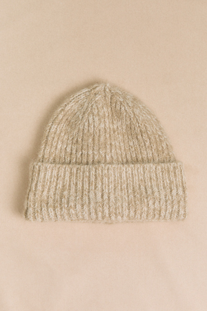 Cream Knit Beanie - Altar'd State - 