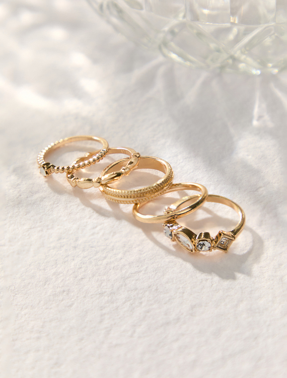 Crystal Stone Ring Set Detail 2 - Altar'd State