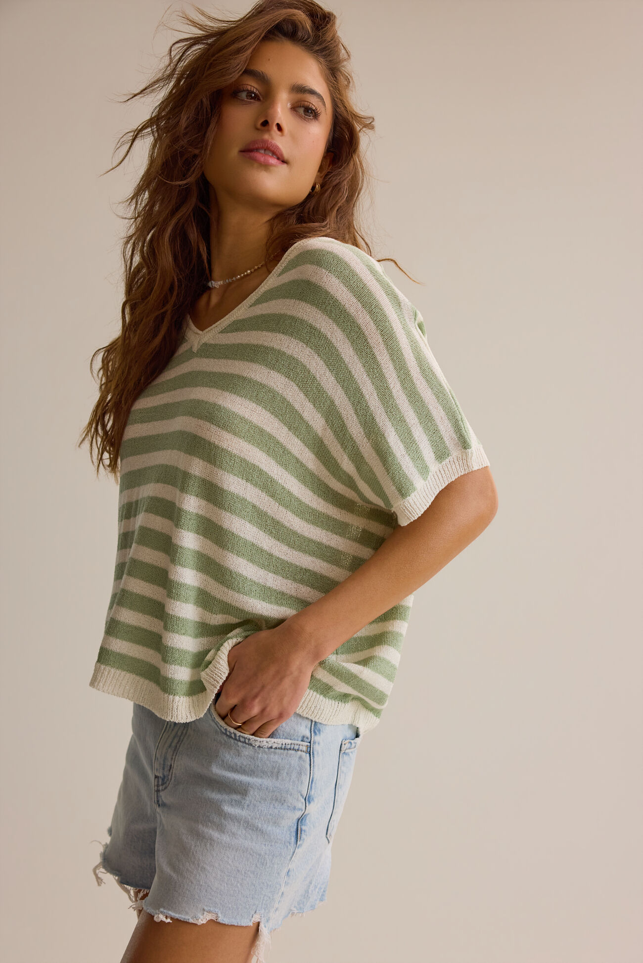 Arlo V-Neck Stripe Top