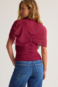 Kael Mesh Shawl Wrap Top Detail 4 - Altar'd State