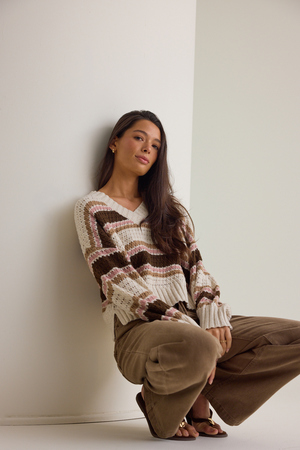 Adley Striped Sweater - Altar'd State