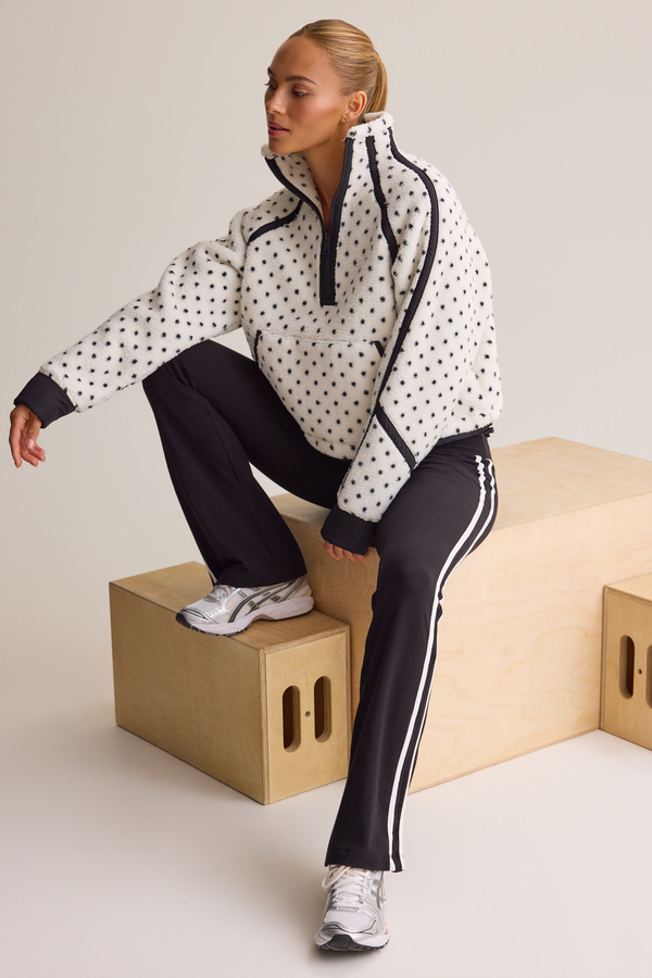 Risen Polka Dot Sherpa Quarter Zip - Altar'd State