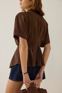 Keziah Suede Short-Sleeve Top Detail 6 - Altar'd State