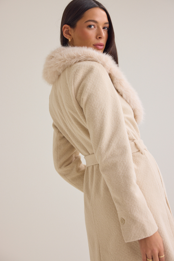 Brooks Faux Fur Trim Coat Detail 7 - Altar'd State