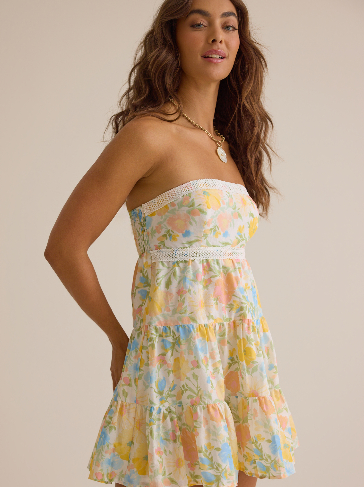 black and cream mini dress Petal and Pup Women's Thalia Mini Dress