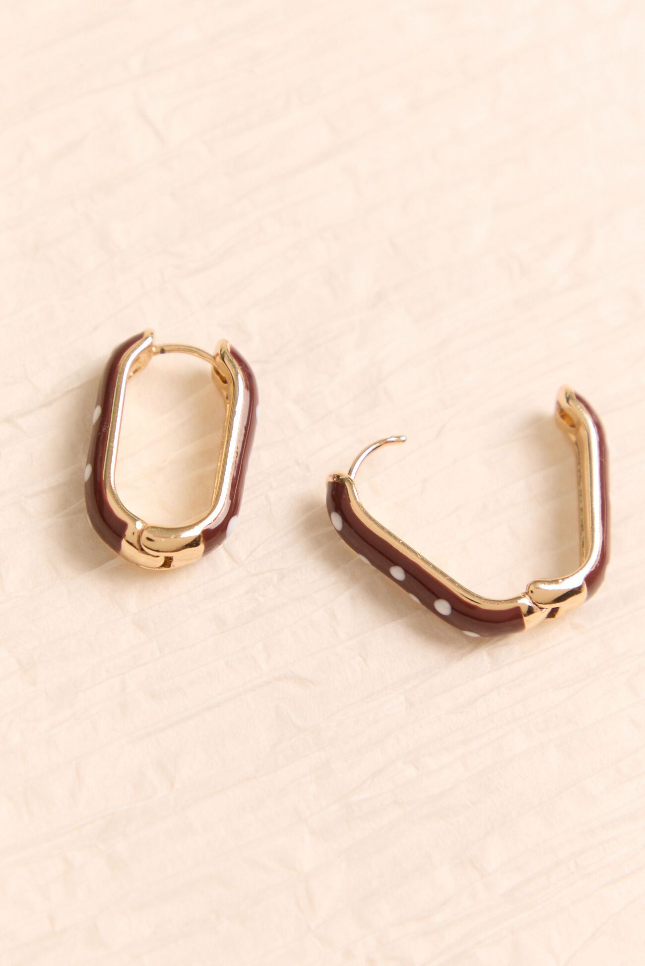 Polka Dot Oval Hoop