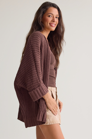 Olivia Chenille Open Front Cardigan - Altar'd State - 